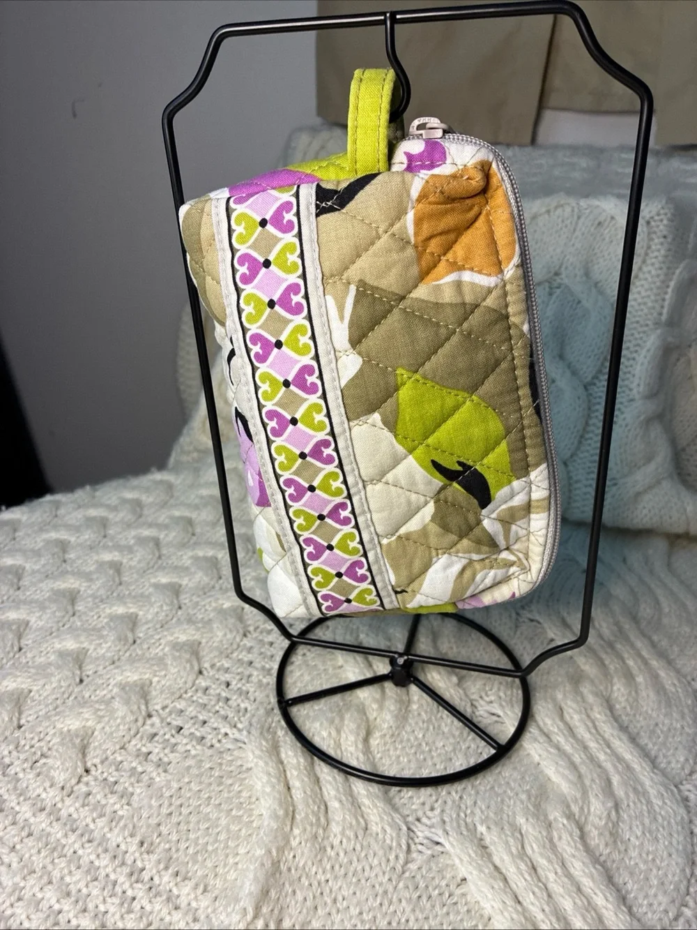 Vera Bradley Portobello Road Quilted Multi-Color Travel Pouch 5”x7”x1”